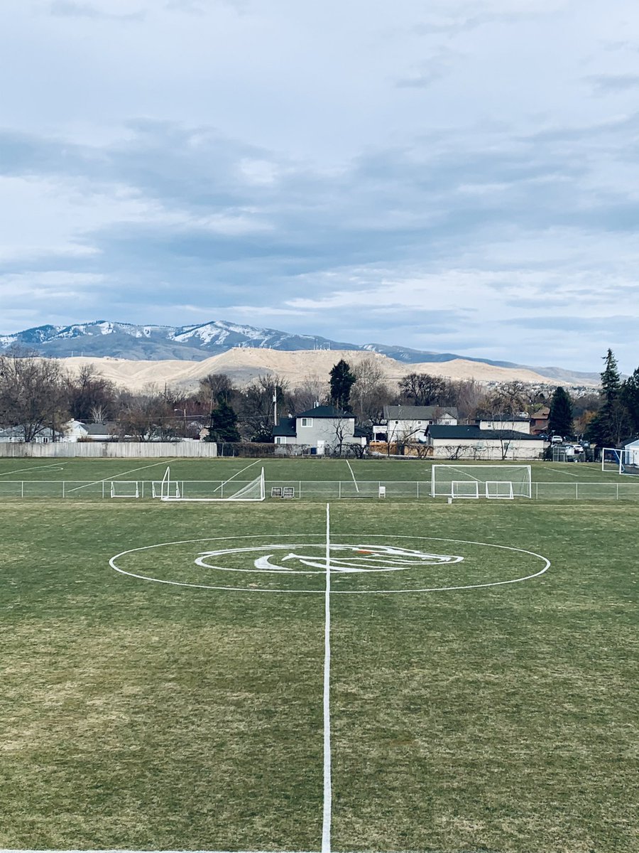 I do love this backdrop of <a href="/BroncoSportsSOC/">Boise State Soccer</a> 

Tomorrow the defending <a href="/MountainWest/">Mountain West</a> champs return home for the first time in 500+ days taking on an undefeated opponent

📺 Watch it all on the Mountain West Network 💻

#BleedBlue