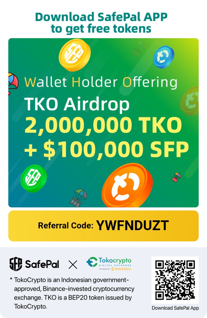 🔰Safepal New Offer

🔻Download App
play.google.com/store/apps/det…

🔻Enter Refferal Code: YWFNDUZT

🔹Click Software Wallet
🔹Create Wallet and Backup Phrase/ Or Use TrustWallet Backup Key 
🔹Click Banner Wallet Holders
🔹Finish Easy Task

🔻Refferal Code:  YWFNDUZT