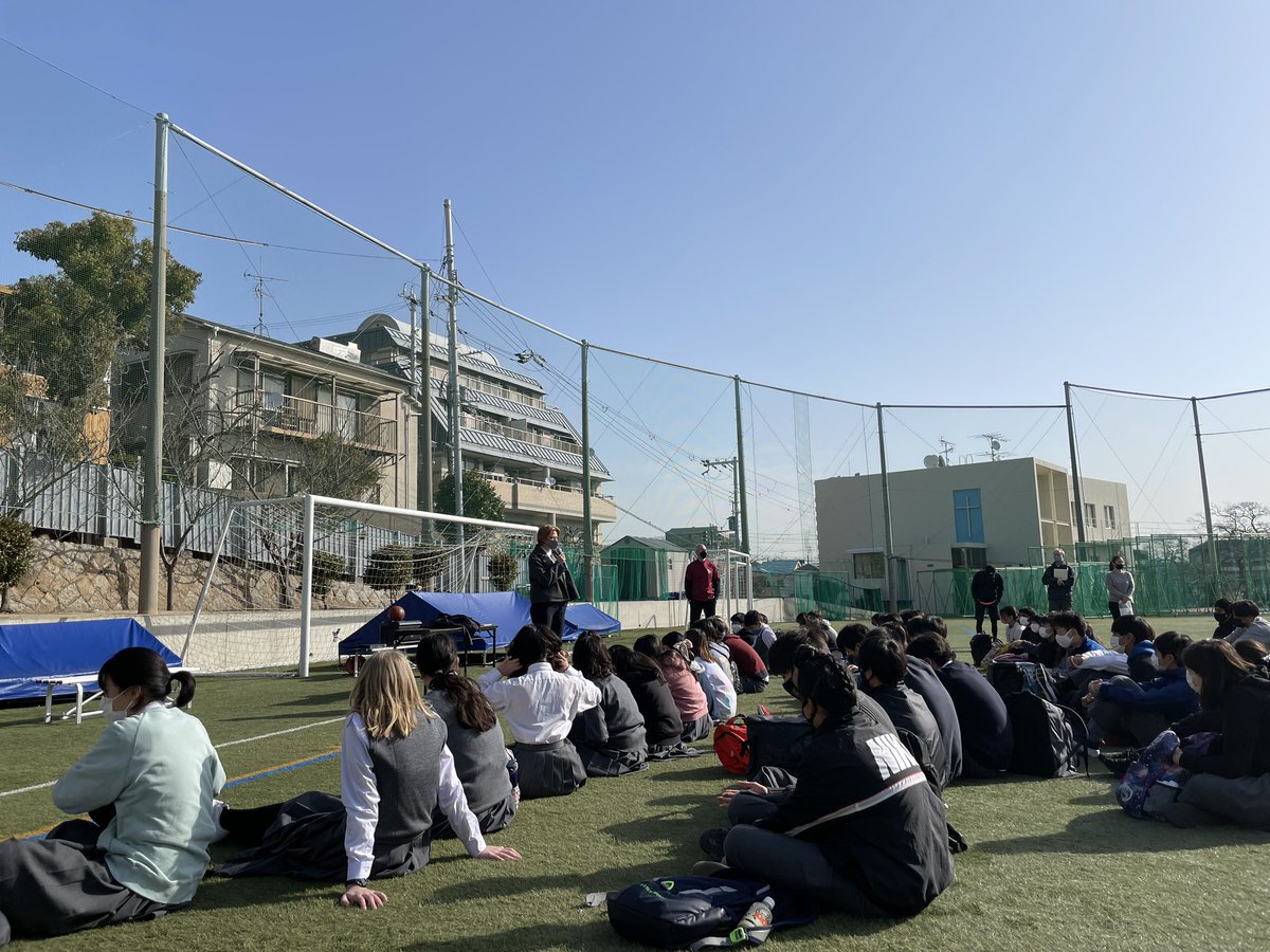 marist_kobe's tweet image. We brought back our pre-Covid tradition of Friday assemblies with a passionate reflection about the importance of saying hello from our student council president, Sangmin. #studentlife #publicspeaking #sayinghello #kobejapan #internationalschool