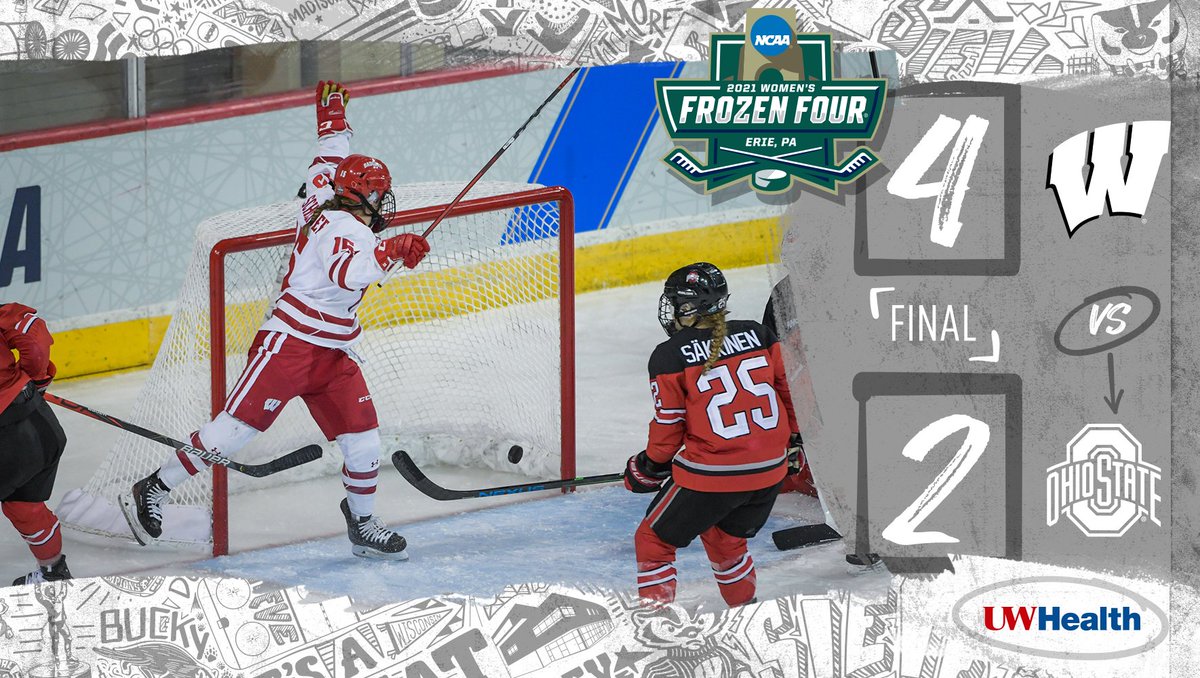 The deal has been sealed ✔️

#Badgers defeat the Buckeyes to advance to their 9th NCAA Championship game

#OnWisconsin #UWHealth