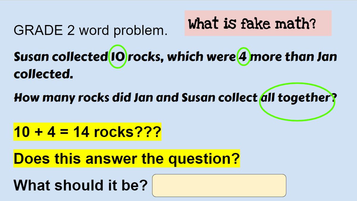 pearse_margie's tweet image. Just had way too many kiddos solving this word problem like this....UGH!!!
key words can be a nasty habit to break #elemmathchat