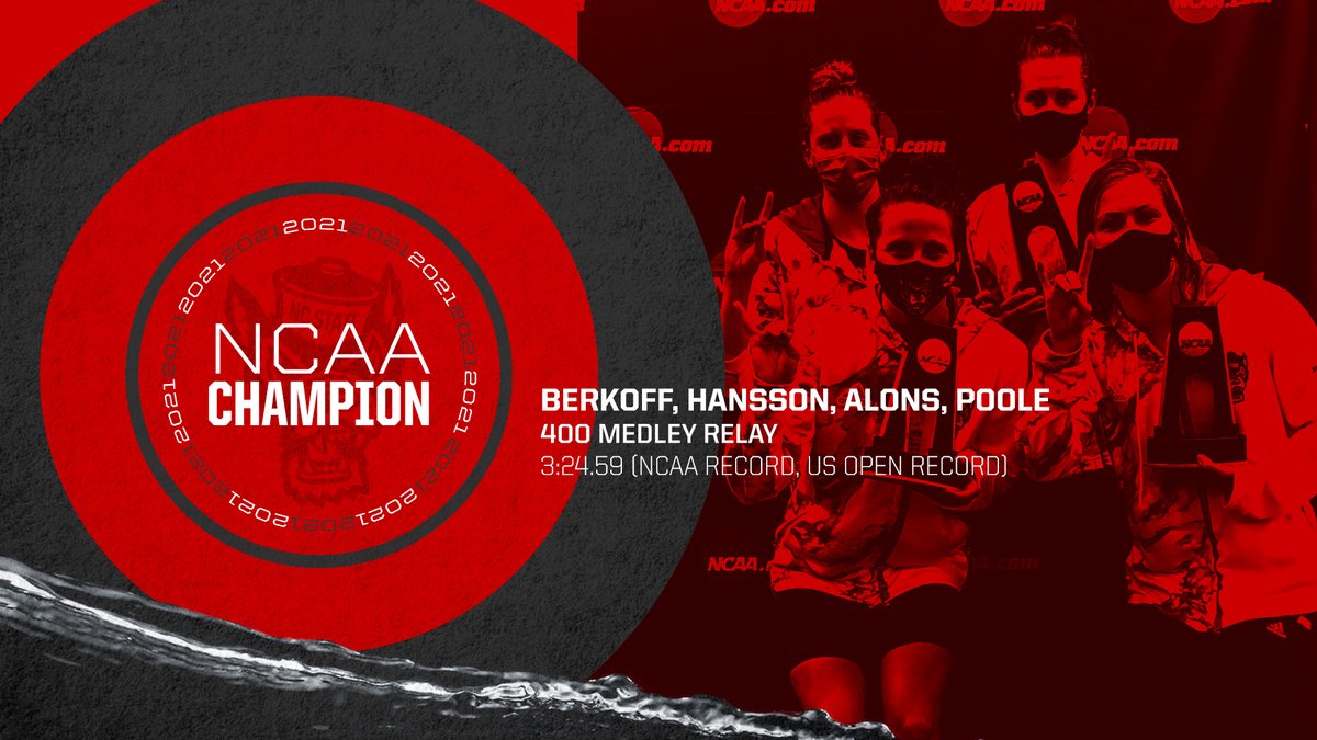 HISTORY MADE.

<a href="/_katpoop/">Katharine Berkoff</a> (50.07)
<a href="/HanssonSophie/">sophie hansson</a> (57.01)
@kylee_alons (49.29)
<a href="/juliapoole_/">Julia Poole</a> (48.22)

The fastest 400 medley relay in NCAA history.
The fastest 400 medley relay swam in the United States.

#GoPack #GoPack #GoPack