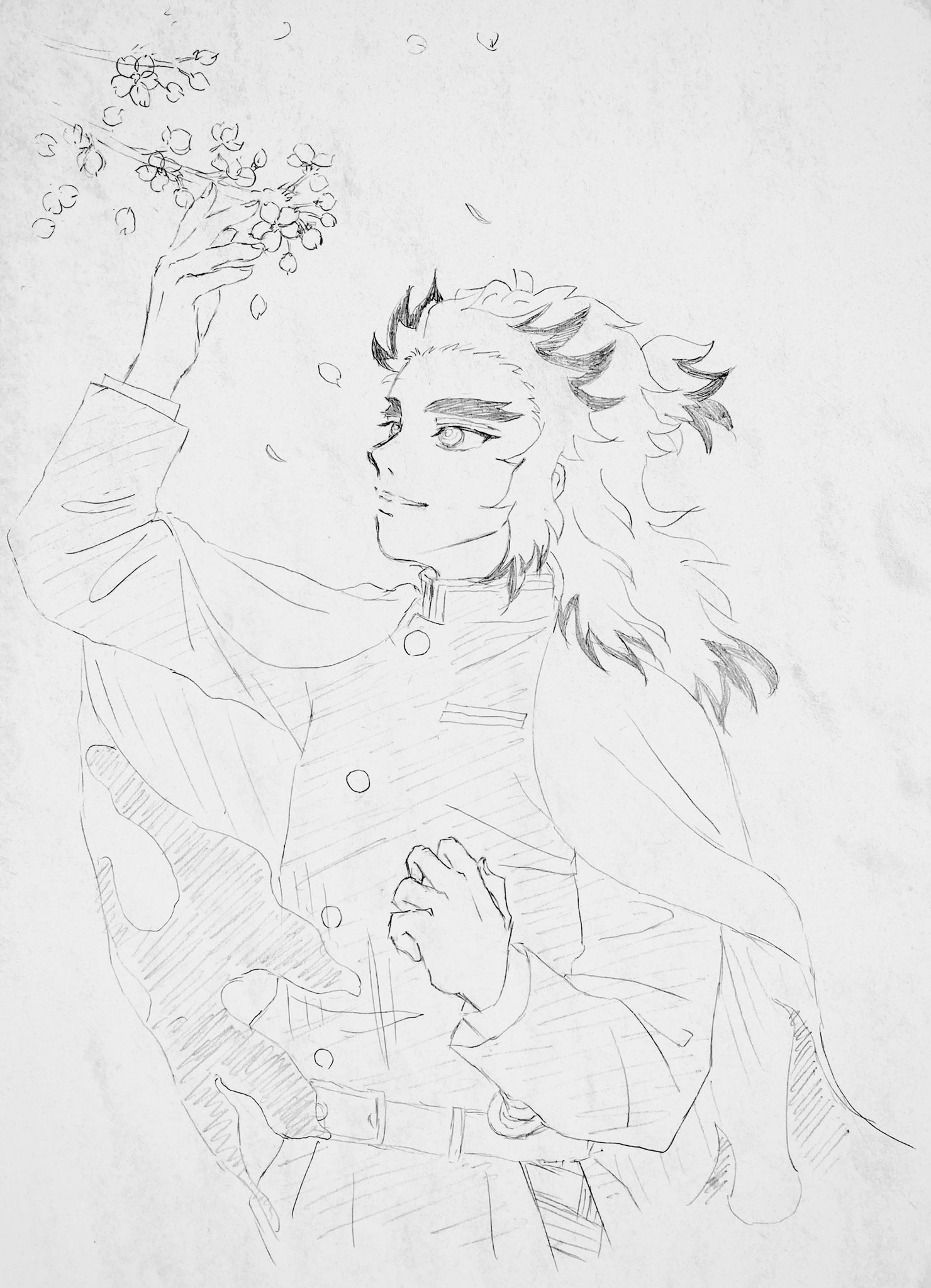 あきらぼ 桜と煉獄さん 桜が世界中で一番好きなので 世界中で一番カッコイイ人と描きたかったのです W もっと画力があったらなァ 鬼滅の刃イラスト 煉獄杏寿郎 T Co Qj6nc8acre Twitter