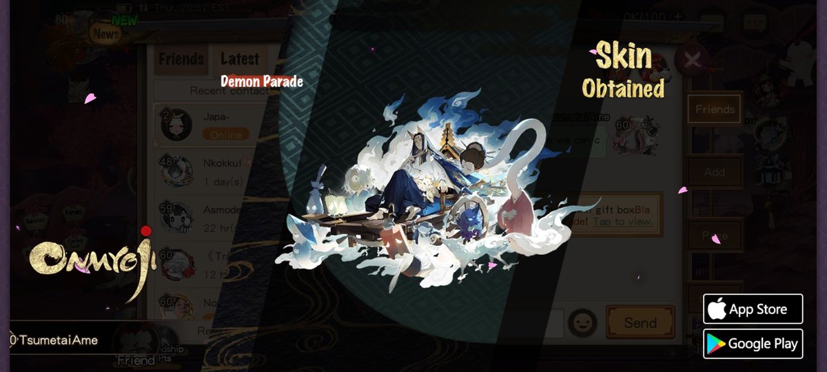 cwu_13's tweet photo. #Onmyoji# I got a brand new rare skin! Check it out and try your luck! https://t.co/5oO9O6mTOv