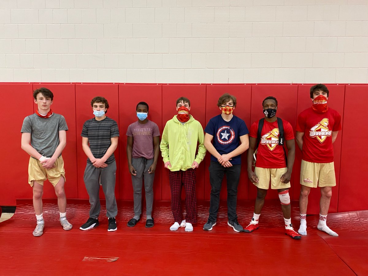 2RiversWrestle's tweet image. Here are our lucky 7️⃣ that advanced to Saturday's State preliminary round at Stillwater HS.  Myles Belmore, Caden Thell, Ernest Moindi, Jesse Gaboury, Donny McKenzie, and Jon Wollan!