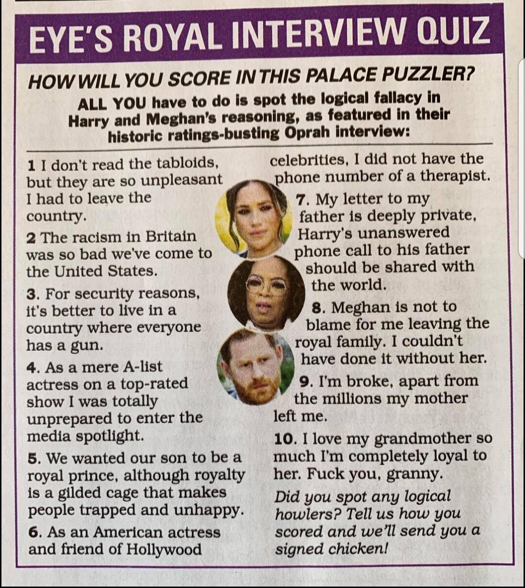 I got 10/10. #megxit #HarryandMeghan #HarryandMeghanonOprah