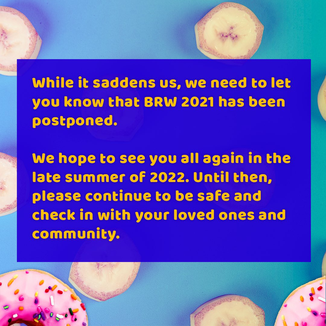 BellyRubWeekend's tweet photo. While it saddens us, we must tell you that BRW 2021 has been postponed.
We hope to see you all again in the late summer of 2022. Until then, please continue to be safe and check in with your loved ones and community.
#brw2021 #bellyrubweekend #chubs #gaychubs https://t.co/qvsJgxJcFN