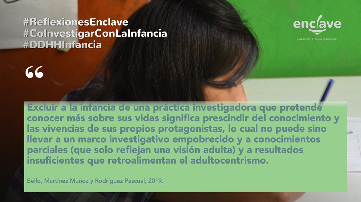 DDHH_Infancia's tweet photo. #ReflexionesEnclave
#CoInvestigarConLaInfancia
#Adultocentrismo
#DDHHInfancia
⚪️
⚪️
⚪️
⚪️
⚪️
⚪️ https://t.co/qModsJifMs
