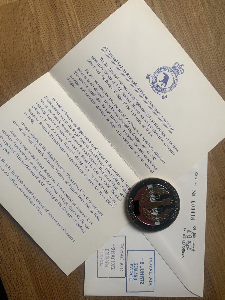 RAF_EOD's tweet photo. A must have when I saw it on #ebay even though I’m not a philately type, one of our pioneers and one of our early George Cross recipients signature #legacy #hero #harmfulharmless #lestweforget #thisispride https://t.co/5quAdHh0Vh