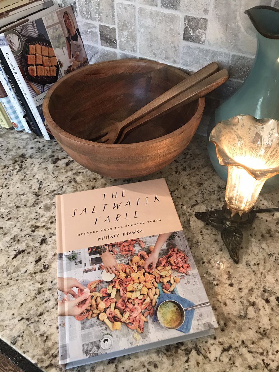My #fridayreads makes me happy! And full of shrimp! My two favorite things. How about you?

<a href="/greyfieldinn/">Greyfield Inn</a> <a href="/whitneyotawka/">Whitney M. Otawka</a> 
#cumberlandisland #cookbookreading #southernfood