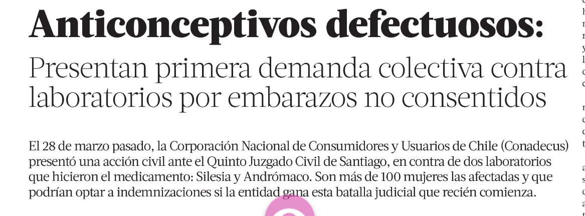 Anticonceptivos defectuosos: presentan primera demanda colectiva contra laboratorios por embarazos no consentidos. Son más de 100 mujeres afectadas