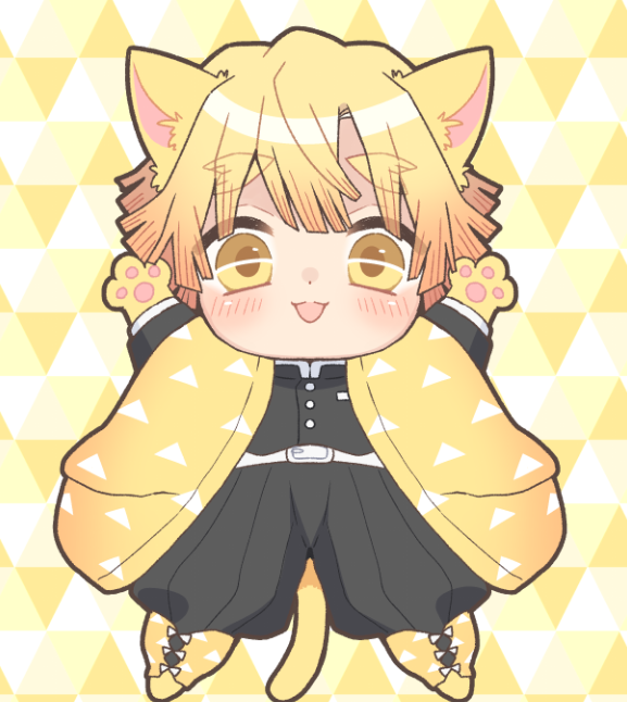天野めぐみ🐹さんがTwitterに投稿した我妻善逸(鬼滅の刃)のイラスト。