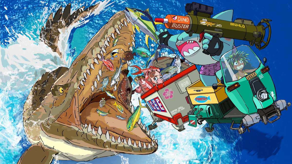 ‼️Beware of Mosasaurs‼️ #mechisland