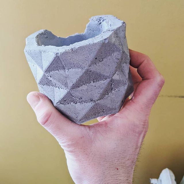 gCreate3D's tweet image. Spring is here and #3Dprinting is a great way to make reusable concrete molds. We printed this model (@Thingiverse: 2918926) on the gCreate gMax 2 w/ PLA on the outside + TPU for the inner void. We pulled the mold off too early but it was a fun first try! shop.gcreate.com/products/gmax-…