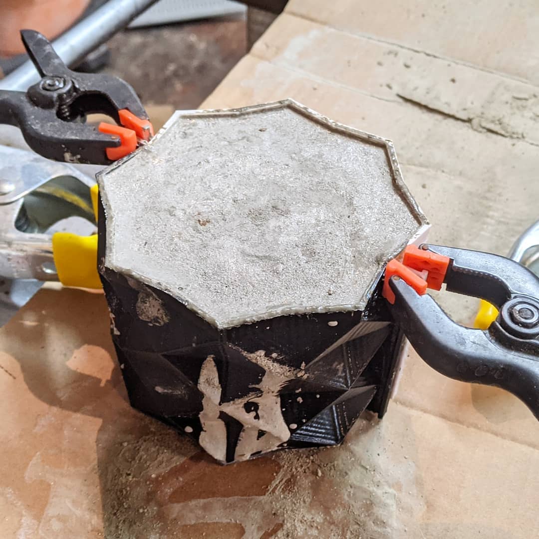gCreate3D's tweet image. Spring is here and #3Dprinting is a great way to make reusable concrete molds. We printed this model (@Thingiverse: 2918926) on the gCreate gMax 2 w/ PLA on the outside + TPU for the inner void. We pulled the mold off too early but it was a fun first try! shop.gcreate.com/products/gmax-…