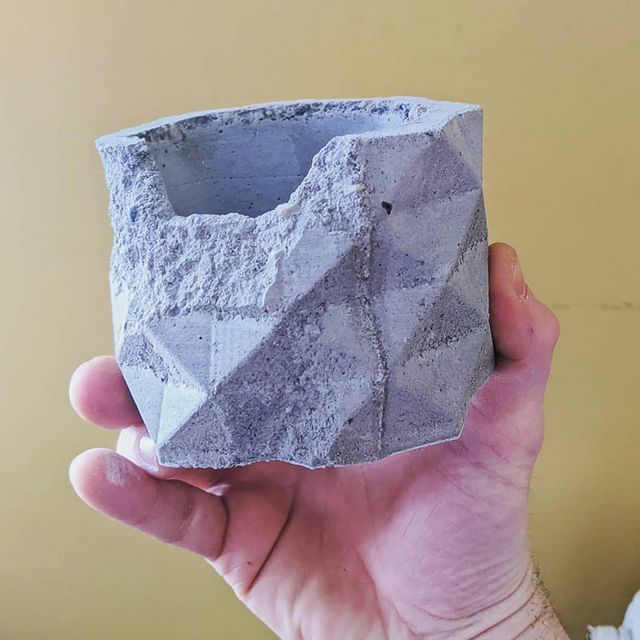 gCreate3D's tweet image. Spring is here and #3Dprinting is a great way to make reusable concrete molds. We printed this model (@Thingiverse: 2918926) on the gCreate gMax 2 w/ PLA on the outside + TPU for the inner void. We pulled the mold off too early but it was a fun first try! shop.gcreate.com/products/gmax-…