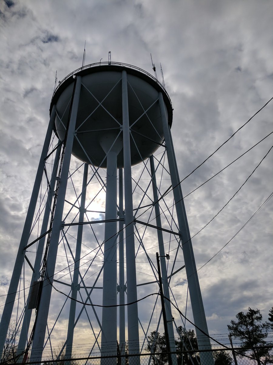 MR_Systems_Inc's tweet photo. We asked our employees for some cool shots out in the field and boy they did not disappoint! If you look closely, you can see one of our field service technicians at the top, making sure this water tower stays in working order.

#watertower #employeephoto #water #watertothepeople https://t.co/uOS1SmMZNC