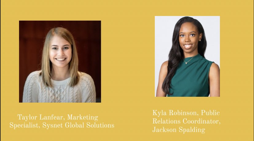 AlexisSouthwar2's tweet photo. I want to express a HUGE welcome to our final guests speakers of the day, Taylor Lanfear and Kyla Robinson! @GASouthCommArts #CommArtsINC https://t.co/uC7rlHvsGz