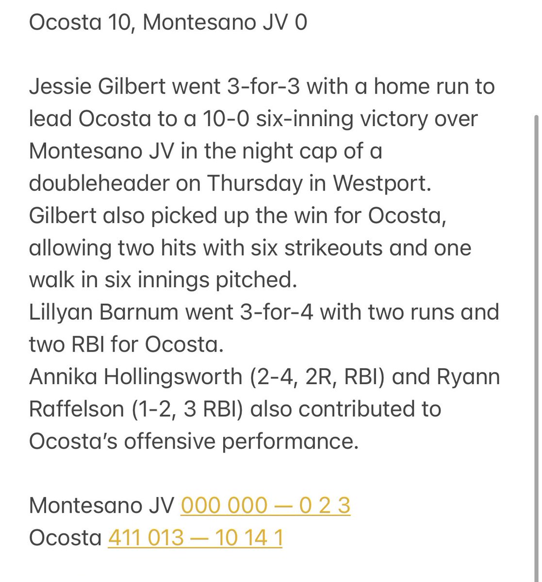 OcostaSoftball's tweet photo. Game two: https://t.co/nZSRFSX8xq
