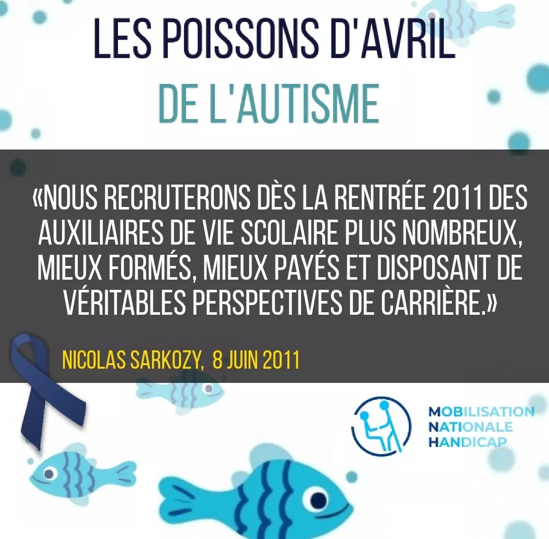 On continue ! Poisson d avril ‼️🐟 (catégorie politique)
#TousEnBleu #autisme #JourneeMondialeDeLautisme #LesPoissonsDavrilDeLautisme #undroitcenestpasunefaveur #AESH