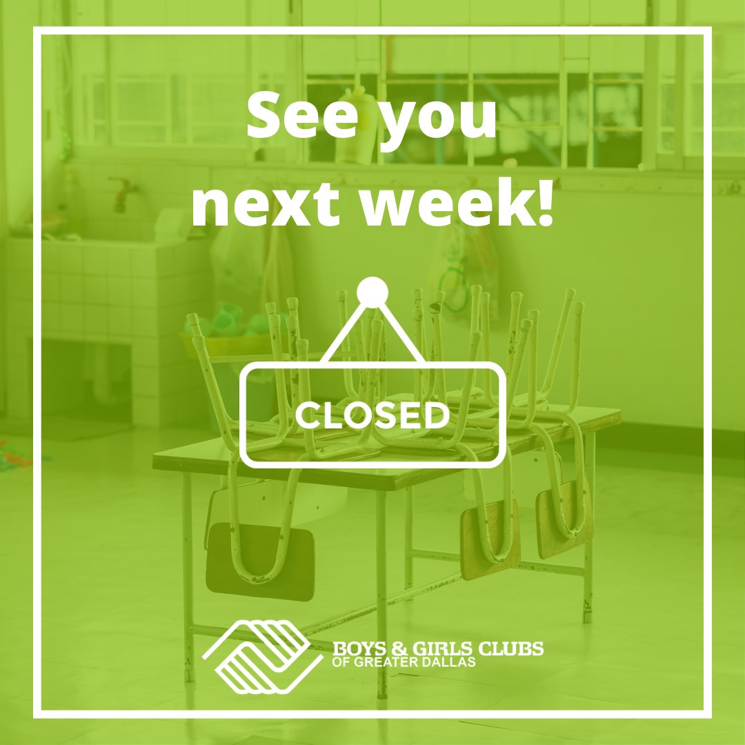 All Clubs and Administrative offices will be closed today, Friday, April 2 in observance of Good Friday. Reopen dates vary, so check with your local Club. Have a safe and happy weekend!