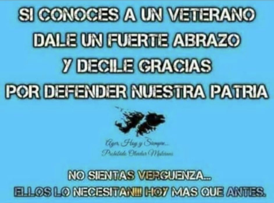 FannyVelarde4's tweet photo. Un gran reconocimiento a los ex combatientes de Malvinas en su dia https://t.co/5tDHuG1bm2