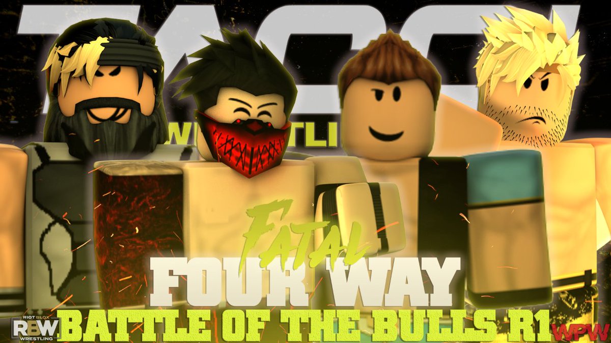 TacoRoWrestling's tweet photo. THE BATTLE OF THE BULLS TOURNAMENT STARTS TUESDAY AND THE FIRST FATAL-4-WAY HAS BEEN ANNOUNCED! #CJRollins will take on @NMmadebrian Monster Brian, @P2DJericho PD Jericho and #Coff in the first Fatal-4-Way of the battle of the bulls tournament. WINNER MOVES ONTO FOOD BASH!! https://t.co/K5N742uHmL