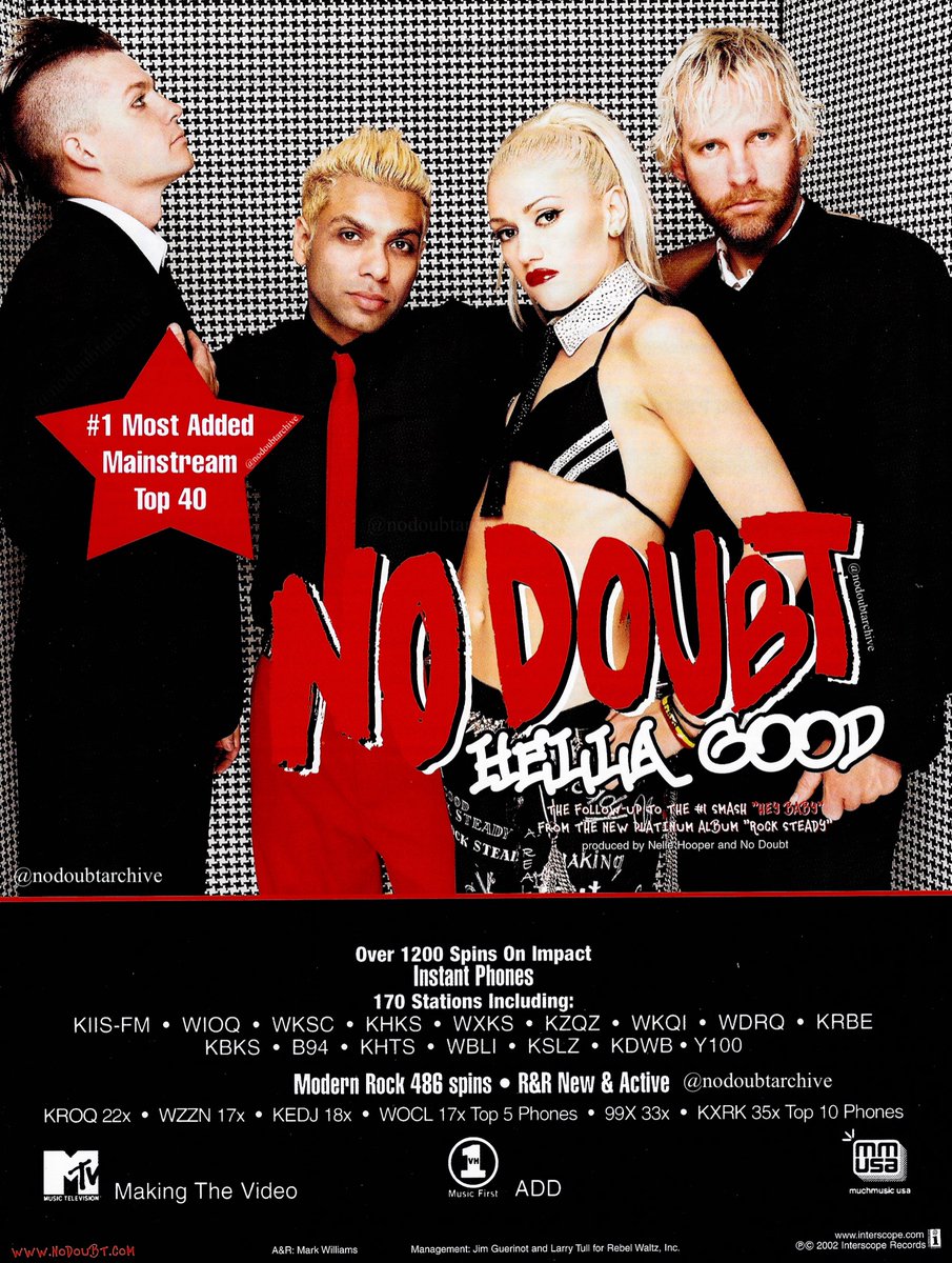 nxdarchive's tweet image. The waves keep on crashing on me for some reason... 🌊

#HellaGood was released as the second single from #RockSteady this month back in 2002! 

#NoDoubt #FBF