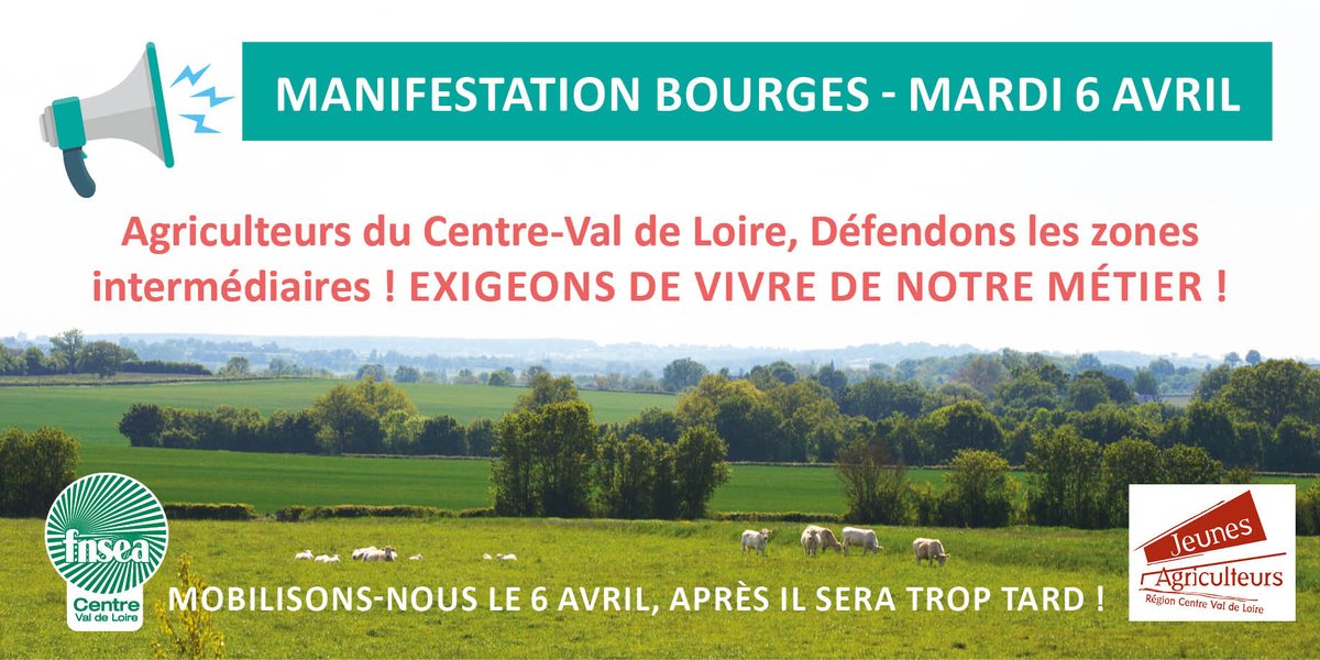 fnsea18's tweet photo. 🚜TOUS A BOURGES MARDI 6 AVRIL🚜
- Aubigny 9h30 : Place de la salle des fêtes
- Sancerre 9h30 : Stade de football route de Bourges
- St Amand 10h00 : Péage d’autoroute
- Sancoins 9h30 : Marché des Grivelles
- Vierzon 11h : Aire de covoiturage du Péage Vierzon Est (route de Mehun) https://t.co/ZtdtkfW8YZ