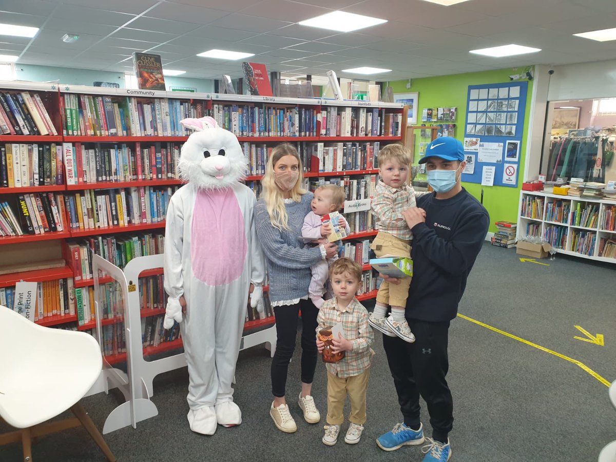 Stainforth4ALL's tweet photo. Wow - what a day! We had queues outside all morning, as we gave out a whopping...

 2️⃣2️⃣7️⃣ Easter Eggs!!!

The Easter Bunny was run off her feet, but really enjoyed meeting all the kids ❤️🐰

We hope everyone had a great time, and wish you all a very HAPPY EASTER 🐣🐰 @DNisgreat https://t.co/6zD3YqRUxs