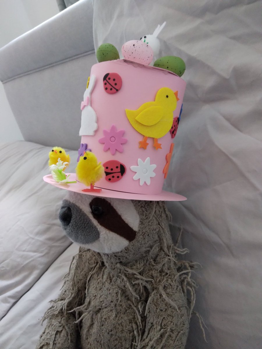 phydrin's tweet photo. B-Rad worked very hard on his Easter bonnet 🥺 isn't he the cutest? https://t.co/JsmpMiLLDj