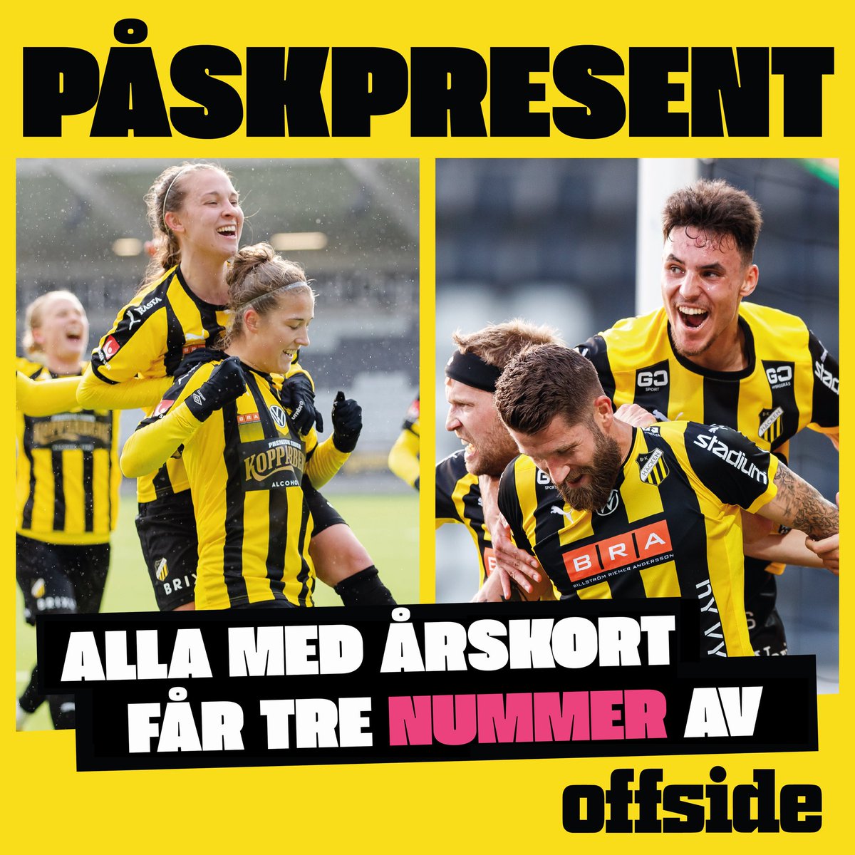 Vi skulle inte vilja något hellre än att välkomna er alla tillbaka till Bravida Arena men för att hålla uppe fotbollssuget på hemmaplan ett litet tag till, bjuder BK Häcken alla årskortsinnehavare på ett halvår med <a href="/MagasinOffside/">Fotbollsmagasinet Offside</a>. #snartärlängtanöver #bkhäcken