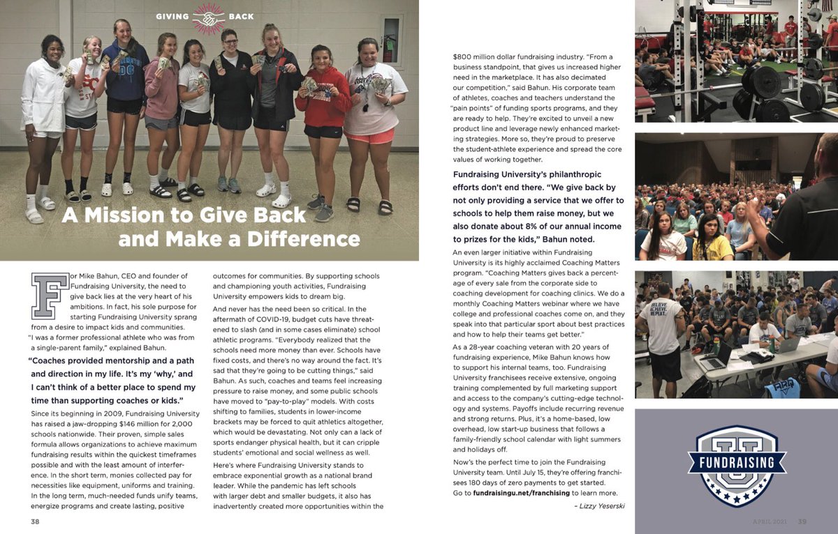 Fundraising_U's tweet photo. @FundraisingUni1 was featured in the April issue of @FranchiseDM Franchise Dictionary Magazine! https://t.co/3lqoWLhIha #2021FDM #franchisedictionarymagazine https://t.co/9VC3CbZrIu