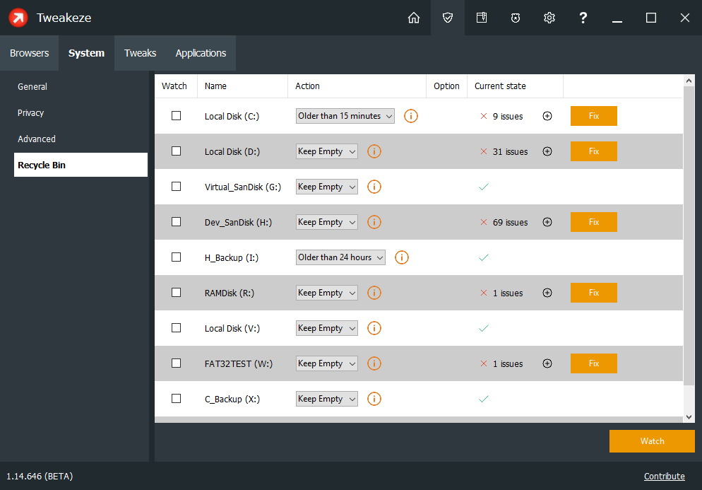 tweakeze's tweet photo. Version 1.14.646 is out!
#Watcher #support for #RecycleBin
#Load #Registry #tweak #files and #watch
Use @majorgeeks #Windows #Tweaks #library
Details https://t.co/J0tzqAj5CD
#software #privacy #filemonitoring #freeware #computermonitoring #powershell #browser #keepityourway https://t.co/m7fzc08nf6