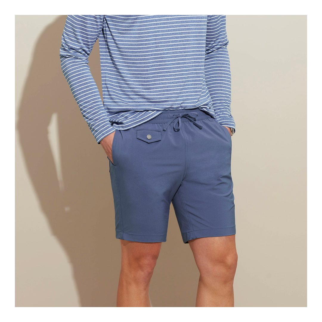 Our new custom-made pull-on short is designed to make your casual moments easy and comfortable. With built-in elastic waist construction and multiple personalized options, you can build your shorts exactly how you want them. #menswear