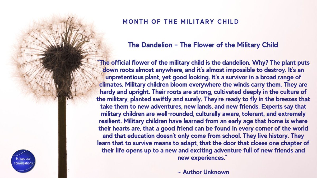 April is the month of the military child. #MonthOfTheMilitaryChild