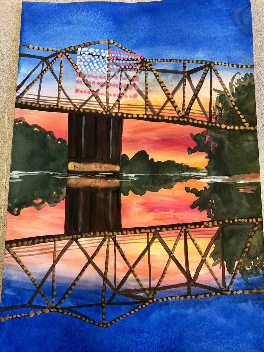 There are always great things happening <a href="/Pepperell_Pulse/">Pepperell High School</a> each day! Check out this wonderful art work Ava is working on in Ms. Smith’s classroom! Wonderful rendition of the Robert Redden foot bridge in downtown Rome! <a href="/CristieDSmith/">Cristie Smith</a> <a href="/FloydCoSchools/">Floyd County Schools</a> @fcsarts <a href="/romegeorgia/">Georgia's Rome</a>
