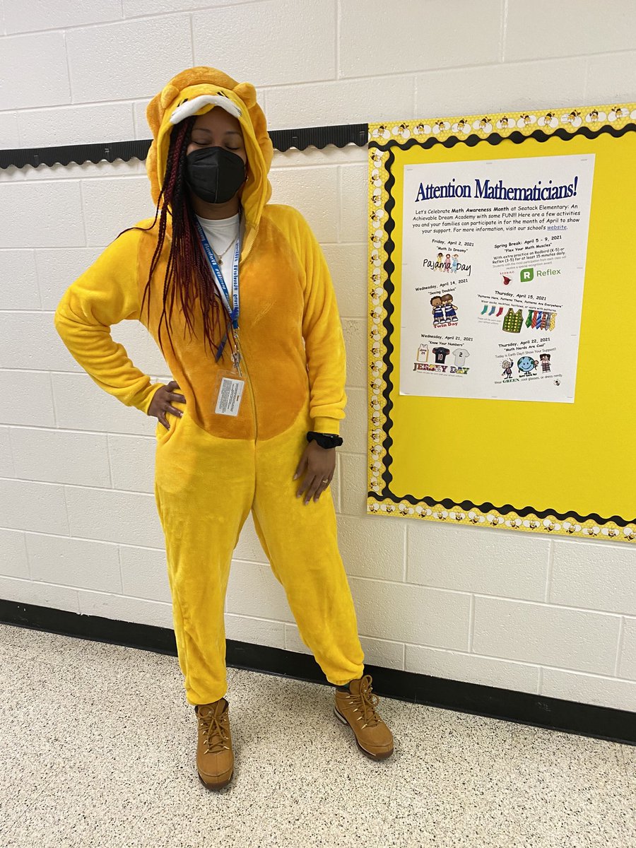 marietculver's tweet image. Fierce! ⁦@banwareetaylor⁩ #MathMatters2 #MathisDreamy #PJDay ⁦@SeatackAADA⁩ #seatackdreamers #MyMathCoachROCKS ⁦ 🦁