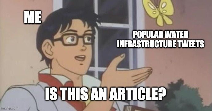 BCrossen's tweet photo. Had an idea and figured it was worth a shot. Let's make water infrastructure more visible together.

This is water infrastructure. It's not invisible. It's right there.
#waterinfrastructure #thisiswaterinfrastructure

https://t.co/1sdIuVxMHy https://t.co/5Jo3YggbeW