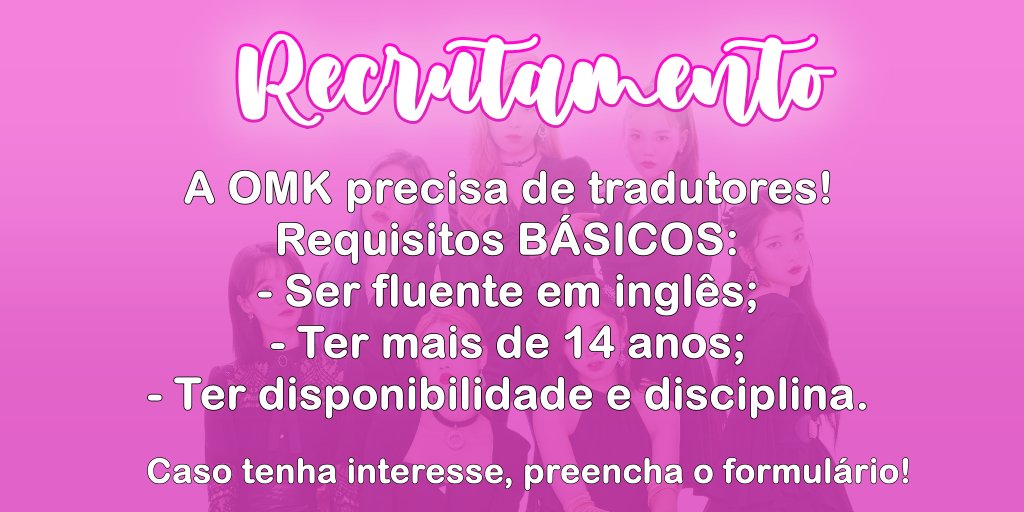ohmykeuries's tweet image. Olá Keuries, tudo bem? A OMK está procurando tradutores para ajudar na equipe. O "processo seletivo" é bem extenso, então respondam apenas se tiverem vontade de fazer parte da equipe e "trabalhar" ativamente na OMK!
Formulário: forms.gle/CsN3RYyeEjauvS…