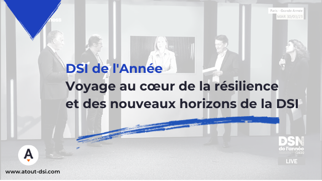 AtoutDsi's tweet photo. 2 mn pour partager notre ressenti sur les prix #DSIN2021 de l'année organisé par @ITforB.  https://t.co/46Bppm7EMr
Félicitations aux lauréats @alice_guehennec, Yann Ludmann, @RaphaelHelion, @TwitAymeric @michael_cohen, @auffrayr, @LionelBabin, @PPouyanne 
#DSI #IT #TransfoNum https://t.co/xGqPbnpIHN