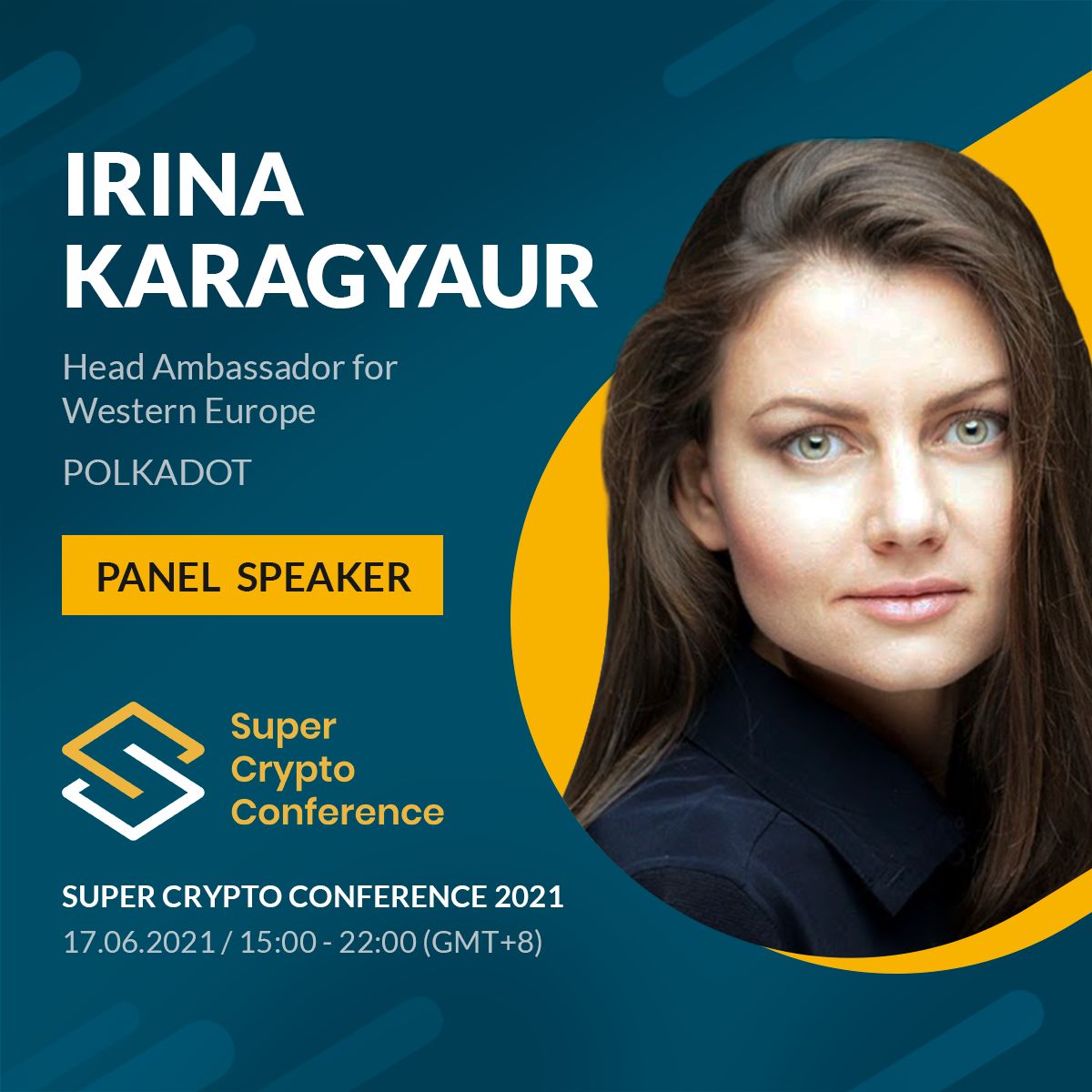 IrinaKaragyaur's tweet photo. I'm exited to be speaking at Super Crypto Conference 2021 for Southeast Asia! Registration is open at https://t.co/OpduVgujFy

#SuperCryptoConference #VirtualSoutheastAssiaBlockchainConference #blockchain  #innovation #digitaltransformation #payments #polkadot #kusama #defi https://t.co/FNzrLhJNLN