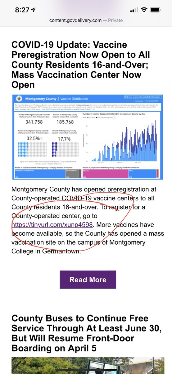 rockthemike's tweet photo. @MontgomeryCoMD Just an FYI. The link you sent out this morning directs to the cancellation of pre registration, not the registration site. https://t.co/jwwYPjLNLU