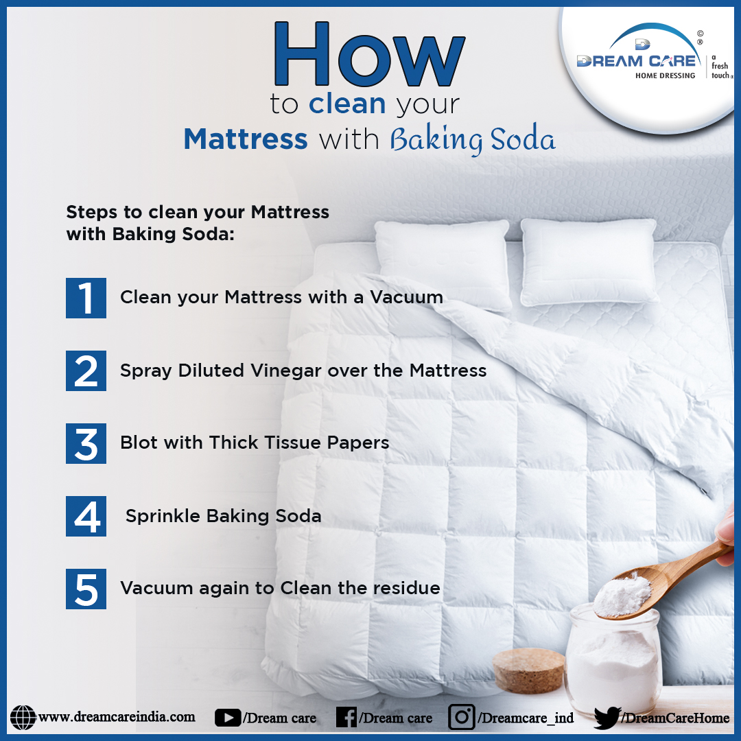 Dream Care على تويتر: "Here are some tips to clean your mattress