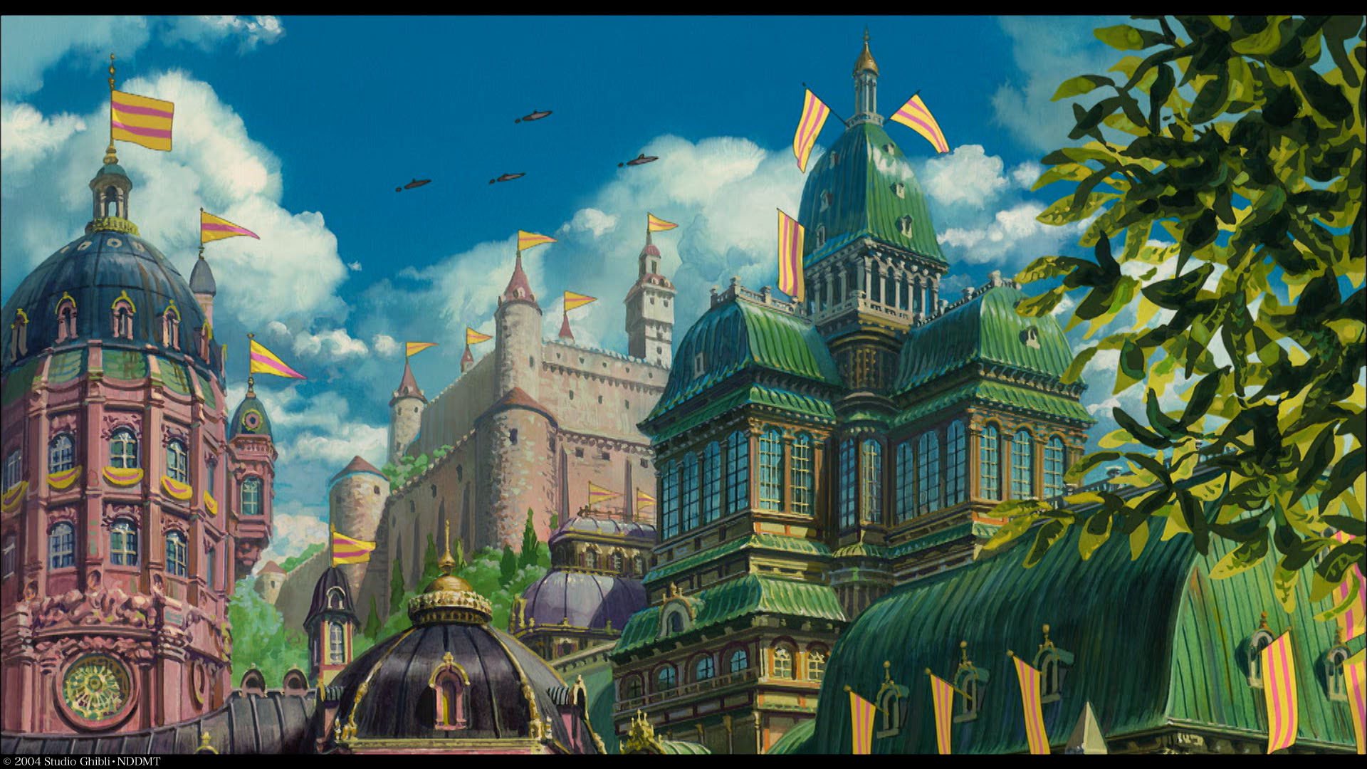 アンク 金曜ロードショー公式 制作開始前には フランスや ドイツでの取材が行われました 大きな都市 キングスベリーからはロンドン パリ フランクフルトなどの大都市のイメージが感じられますね ハウルの動く城 金曜ロードショー ジブリ