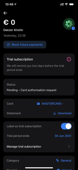 Every credit card should have subscription trials control like Revolut's, so you don't forget to cancel<a href="/tag/dublin"class="tags"><span>#dublin</span></a>