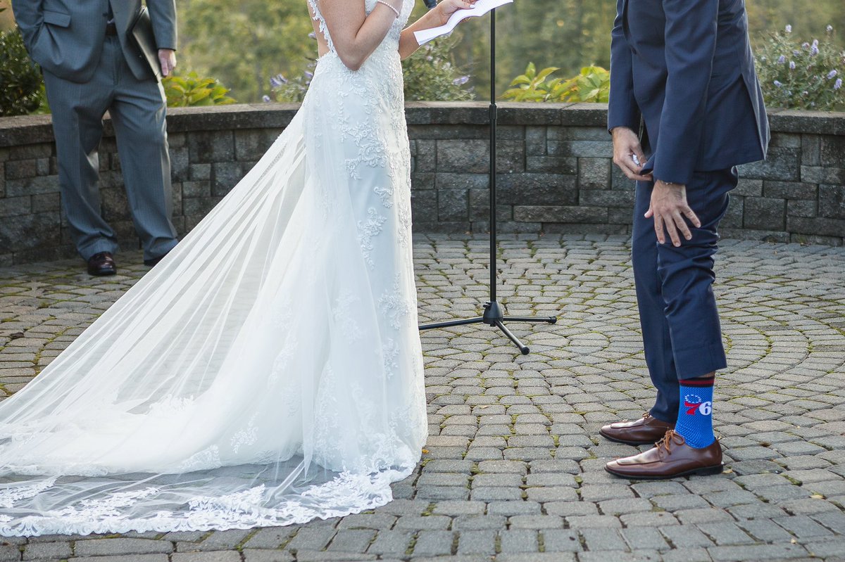 KFleisch_'s tweet photo. 6 months married today and still Trusting The Process. #HereTheyCome @BeccaAndrews2 @sixers @dmorey https://t.co/Zgn4YG4Ypw