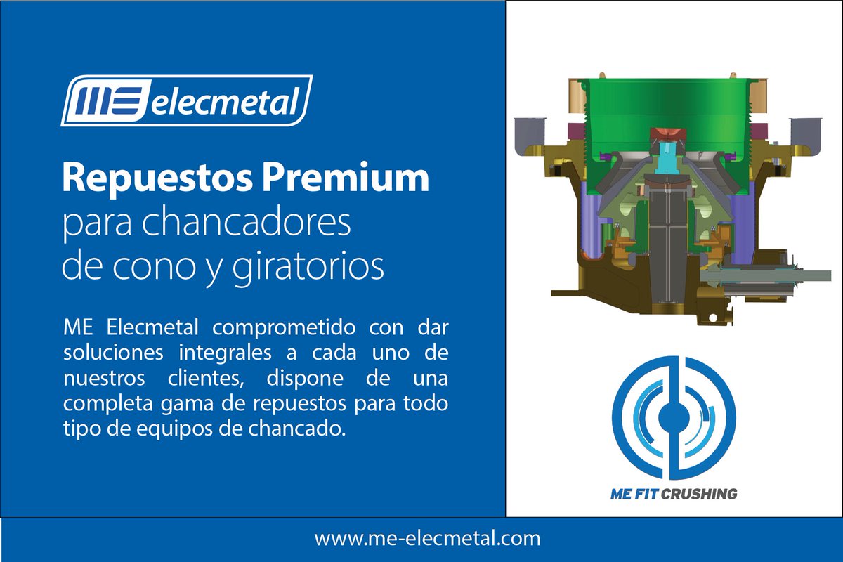 MEElecmetal's tweet photo. ME Elecmetal comprometido con dar soluciones integrales a cada uno de nuestros clientes, dispone de una completa gama de repuestos para todo tipo de equipos de chancado.
#equiposmineros #miningequipment #spareparts #chancado #crushing #meelecmetal #MEFITCrushing https://t.co/C0JEcNppyu