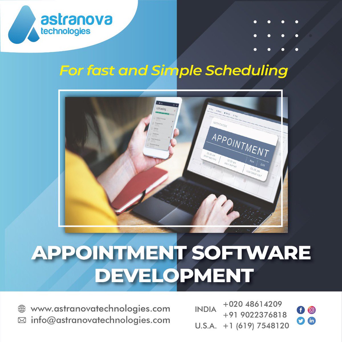 AstranovaT's tweet photo. #astranova#technologies#appointmentsoftware#digitalmarketing https://t.co/ytbOUd1Llx