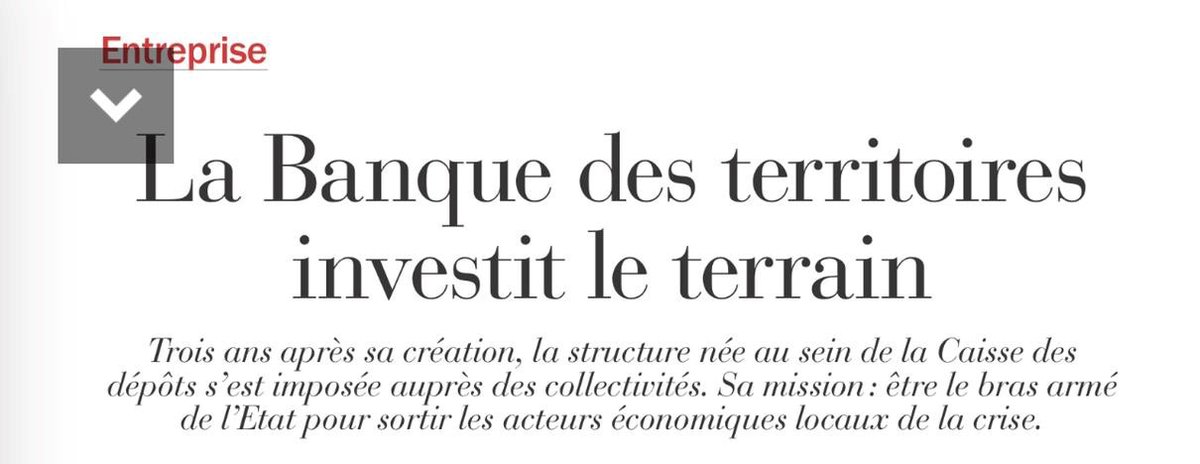 3 ans après sa création la <a href="/BanqueDesTerr/">Banque des Territoires</a> s'est imposée auprès des collectivités. 💪 La mission : contribuer, avec l’Etat, à sortir les acteurs économiques locaux de la crise ! 🇫🇷
Un bel article à découvrir dans le <a href="/Challenges/">Challenges</a> de ce jeudi 1er Avril 2021 📑